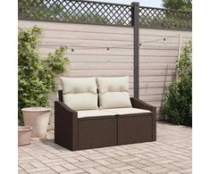 Sodo sofa su pagalve su saugykla 123 x 62 x 69 cm poliratanas