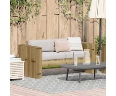 Sodo sofa Žalia 134 x 60 x 62 cm Kietos pušies mediena
