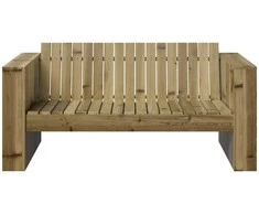Sodo sofa Žalia 134 x 60 x 62 cm Kietos pušies mediena