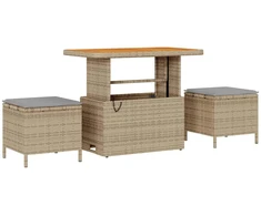 Sodo Sofų Rinkinys 13 pcs smėlio ir šviesiai pilkos spalvos
