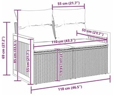 Sodo Sofų Rinkinys su pagalve 9 pcs Bežinė ir šviesiai pilka