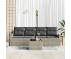 Sodo Sofų Rinkinys Šviesiai pilka 55 x 55 x 37 cm poliratanas