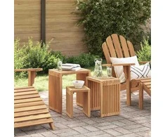 Sodo šoninis stalas 3 pcs Ruda 33 x 44,5 x 51 cm