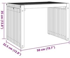 Sodo šoninis stalas Ruda 50 x 32,5 x 35 cm Kieto teka medžio
