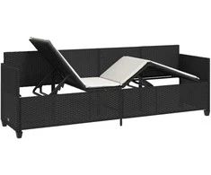 Sodo stalas Antracitas 100 x 100 x 73 cm poliratanas