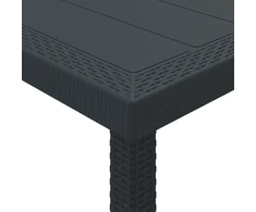 Oro sąlygoms atsparus sodo stalas Antracitas 250 x 100 x 73 cm