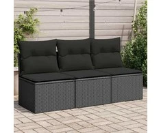 Sodo stalas Antracitas 200 x 100 x 73 cm poliratanas