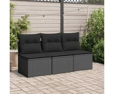 Sodo stalas Antracitas 200 x 100 x 73 cm poliratanas