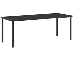 Sodo stalas Juoda 200 x 80 x 73 cm metalas