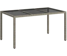 Sodo stalas Pilka 150 x 90 x 75 cm poliratanas