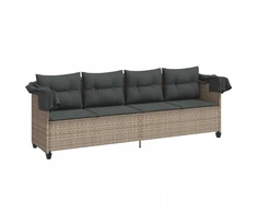Sodo stalas Smėlio 190 x 90 x 75 cm poliratanas