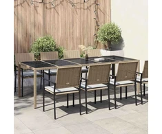 Sodo stalas Smėlio 250 x 100 x 75 cm poliratanas