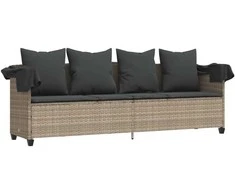 Sodo stalas Smėlio 90 x 90 x 75 cm poliratanas