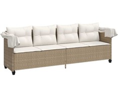 Sodo stalas Šviesiai pilka 150 x 100 x 73 cm poliratanas