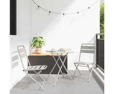 Sodo sulankstoma kėdė 2 pcs Smėlio 42 x 52 x 82cm