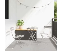 Sodo sulankstoma kėdė 2 pcs Smėlio 42 x 46 x 82cm metalas