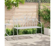 Sodo suolas Antikinė balta 104 x 52,5 x 89 cm Plienas