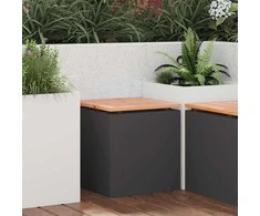 Sodo suolas Juoda 40 x 40 x 43 cm Plienas
