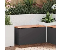 Sodo suolas Juoda 80 x 40 x 43 cm Plienas