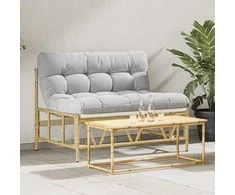 Lauko sėdimos vietos Šviesiai pilka 110 x 74,5 x 71 cm Plienas