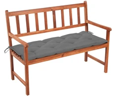 Sodo suoliukas su pagalvėle, 120cm, akacijos medienos masyvas