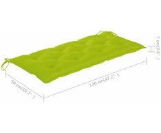 Sodo suoliukas su pagalvėle, 120cm, bambukas (41504+314955)