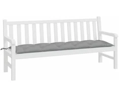 sodo taburetės su pagalvėlėmis 2 vnt Pilka 55x55x36 cm