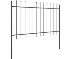 Sodo tvora 9 pcs Pilka 15,3 x 1 m Miltelinis plienas