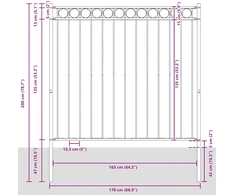 Sodo tvora, juodos spalvos, 1,7x1,5 m, plienas