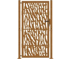 Sodo vartai, 100x200 cm, atsparūs oro sąlygoms, plienas, su atbrailomis