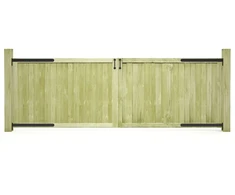 Sodo vartai, 2vnt., 300x100cm, impregnuota pušies mediena
