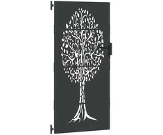 Sodo vartai Juoda 85 x 200 cm Milteliniu būdu padengtas plienas