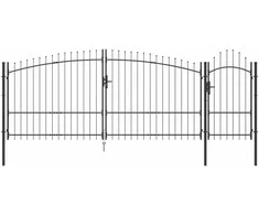 Sodo vartai su užraktu Woerden Pilka 100 x 400 cm Plienas