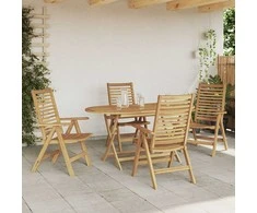 Kėdė 4 pcs Ruda 64.5 x 52 x 108 cm Kieto teka medžio