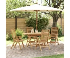 Kėdė 4 pcs Ruda 64.5 x 52 x 108 cm Kieto teka medžio