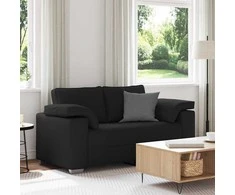 Dvivietė sofa Juodas 160 cm audinys