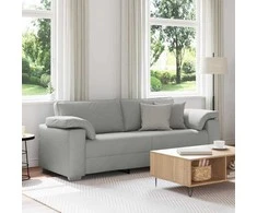 3-Vietis Sofa Debesų pilka 220 cm audinys