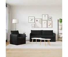 Sofa Sofos komplektas 2 vnt. Juoda Audinys