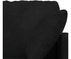 Sofa Sofos komplektas 2 pcs Juoda Aksomas
