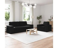 Sofa 2 pcs Juoda Metalas