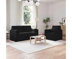 Sofa 2 pcs Juoda Metalas