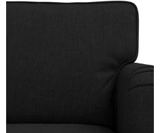 Sofa 2 pcs Juoda Metalas