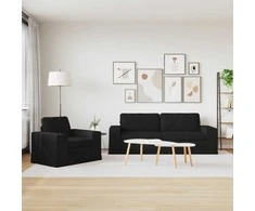 Sofa 2 pcs Juoda Metalas