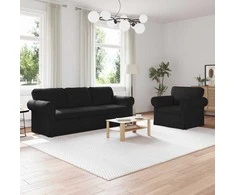 Sofa 2 pcs Juoda Metalas