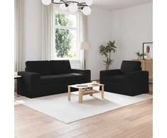 Sofa 2 pcs Juoda Metalas