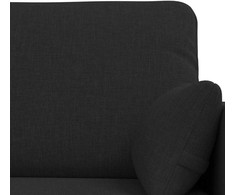 Sofa 2 pcs Juoda Metalas
