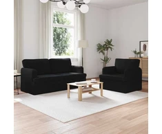 Sofa 2 pcs Juoda Metalas