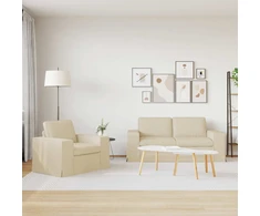 Sofa Sofos komplektas 2 vnt. Kreminė audinys