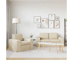 Sofa 2 pcs Kreminė Metalas