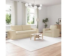 Sofa 2 pcs Kreminė Metalas